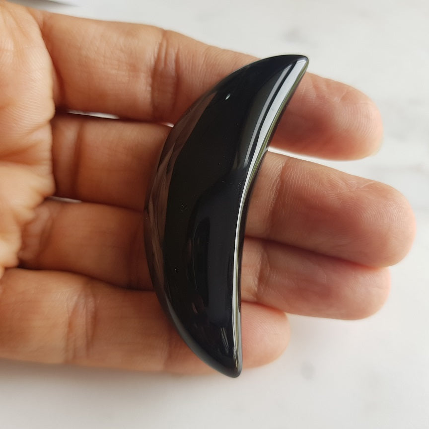 Black Obsidian - Moon Black Obsidian - Moon